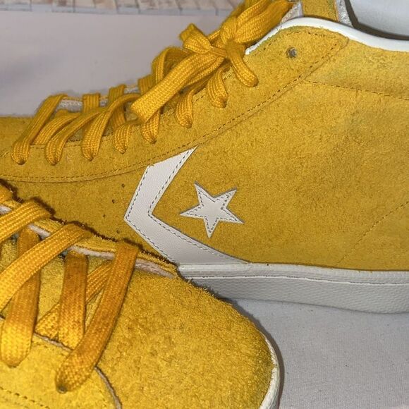Limited release Converse Pro ’76 “Vintage Suede” Yellow Men’s 10 WMN 11.5 UNISEX - Picture 4 of 12